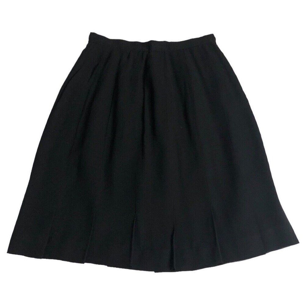 Vintage Skirt Womens‎ 2 Black Chiffon Knee Length Lined Pleat Goth Witch 90s Y2K